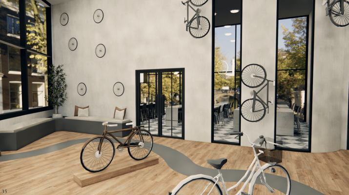Bike shop bike display side view