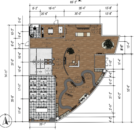 Dimensioned floorplan