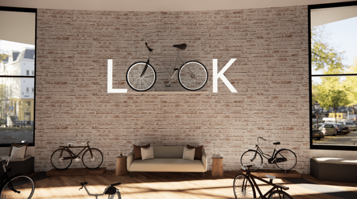 Bike shop LOOK wall decor