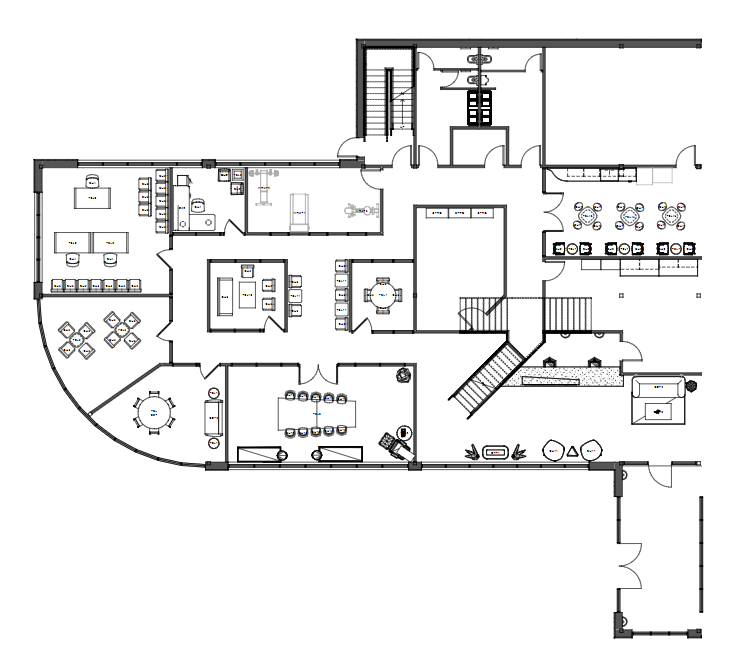 Furniture plan for level one