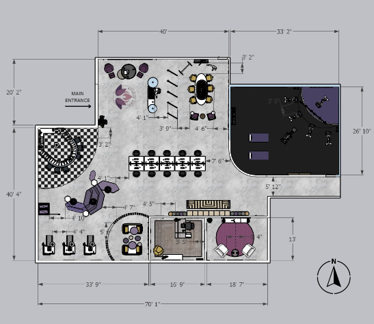 Dimensioned floorplan